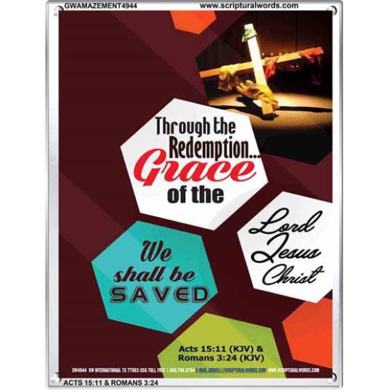 WE SHALL BE SAVED   Inspiration Wall Art Frame   (GWAMAZEMENT4944)   