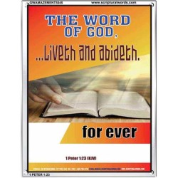 THE WORD OF GOD LIVETH AND ABIDETH   Framed Scripture Art   (GWAMAZEMENT5045)   
