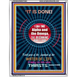 WATER OF LIFE   Scriptural Portrait Acrylic Glass Frame   (GWAMAZEMENT5091)   "24X32"