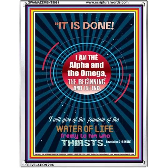 WATER OF LIFE   Scriptural Portrait Acrylic Glass Frame   (GWAMAZEMENT5091)   