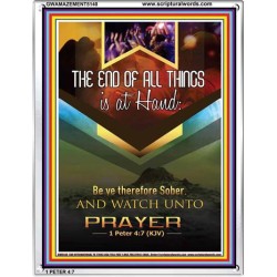 WATCH UNTO PRAYER   Portrait of Faith Wooden Framed   (GWAMAZEMENT5140)   "24X32"