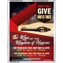 WHATSOEVER THOU SHALT BIND ON EARTH   Printable Bible Verses to Framed   (GWAMAZEMENT5166)   "24X32"