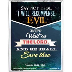 WAIT ON THE LORD   Bible Verses Frame Online   (GWAMAZEMENT5177)   "24X32"