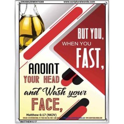 WHEN YOU FAST   Printable Bible Verses to Frame   (GWAMAZEMENT5389)   "24X32"
