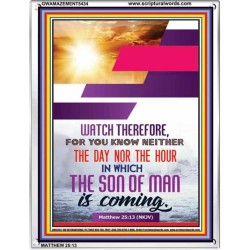 WATCH THEREFORE   Christian Framed Wall Art   (GWAMAZEMENT5434)   "24X32"