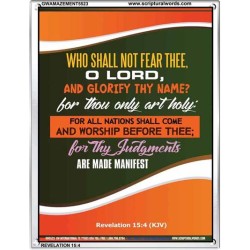 WHO SHALL NOT FEAR THEE   Christian Paintings Frame   (GWAMAZEMENT5523)   "24X32"