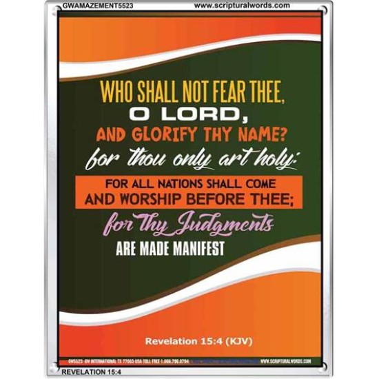 WHO SHALL NOT FEAR THEE   Christian Paintings Frame   (GWAMAZEMENT5523)   