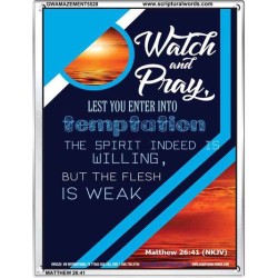 WATCH AND PRAY   Contemporary Christian Poster   (GWAMAZEMENT5528)   "24X32"