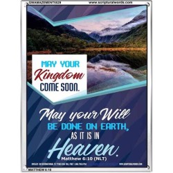 YOUR WILL BE DONE ON EARTH   Contemporary Christian Wall Art Frame   (GWAMAZEMENT5529)   "24X32"