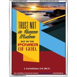 TRUST NOT IN HUMAN WISDOM   Christian Artwork Frame   (GWAMAZEMENT5531)   "24X32"