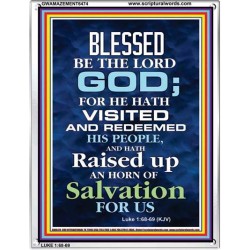 AN HORN OF SALVATION   Christian Quotes Frame   (GWAMAZEMENT6474)   