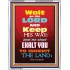 WAIT ON THE LORD   Bible Verses Wall Art Acrylic Glass Frame   (GWAMAZEMENT6535)   "24X32"