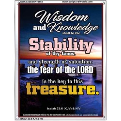 WISDOM AND KNOWLEDGE   Bible Verses    (GWAMAZEMENT6563)   "24X32"
