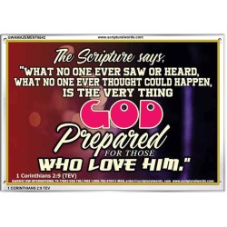 WHAT GOD HAS PREPARED FOR US   Wall Dcor   (GWAMAZEMENT6642)   "24X32"