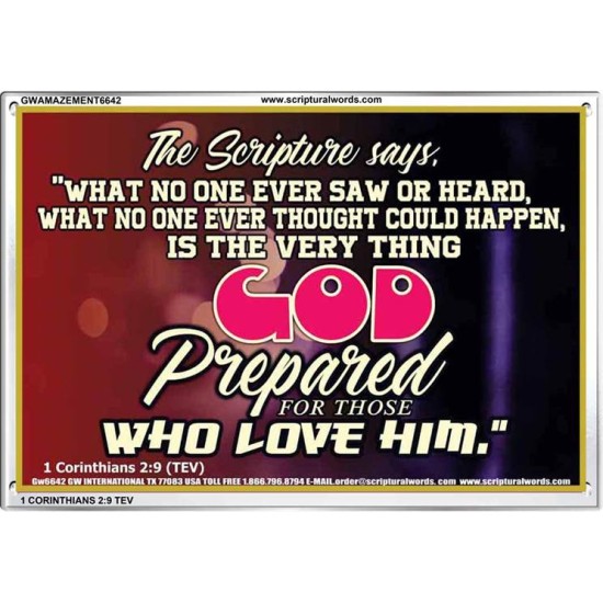 WHAT GOD HAS PREPARED FOR US   Wall Dcor   (GWAMAZEMENT6642)   