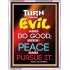 TURN FROM EVIL   Scripture Art   (GWAMAZEMENT6785)   "24X32"