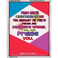 YOU BROUGHT ME FROM MY MOTHERS WOMB   Biblical Art Acrylic Glass Frame    (GWAMAZEMENT6883)   