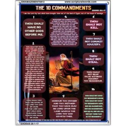 THE TEN COMMANDMENTS   Acrylic Glass Frame Scripture Art   (GWAMAZEMENT6913)   