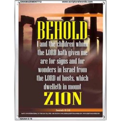 WE ARE FOR SIGNS AND WONDERS   Frame Bible Verse Online   (GWAMAZEMENT712)   "24X32"