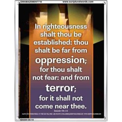 YOU SHALL BE FAR FROM OPPRESSION   Bible Verses Frame Online   (GWAMAZEMENT718)   