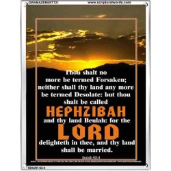 YOU SHALL NO MORE BE FORSAKEN   Bible Verses Frame for Home Online   (GWAMAZEMENT721)   