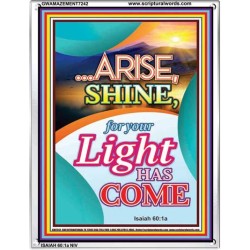 ARISE SHINE   Printable Bible Verse to Framed   (GWAMAZEMENT7242)   