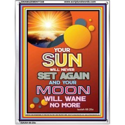 YOUR SUN WILL NEVER SET   Frame Bible Verse Online   (GWAMAZEMENT7249)   "24X32"
