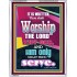 WORSHIP THE LORD THY GOD   Frame Scripture Dcor   (GWAMAZEMENT7270)   "24X32"