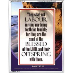 YOU SHALL NOT LABOUR IN VAIN   Bible Verse Frame Art Prints   (GWAMAZEMENT730)   