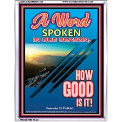 A WORD IN DUE SEASON   Contemporary Christian Poster   (GWAMAZEMENT7334)   