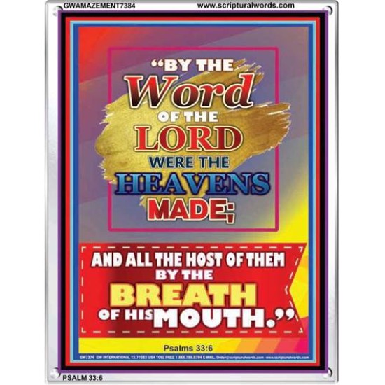 WORD OF THE LORD   Framed Hallway Wall Decoration   (GWAMAZEMENT7384)   