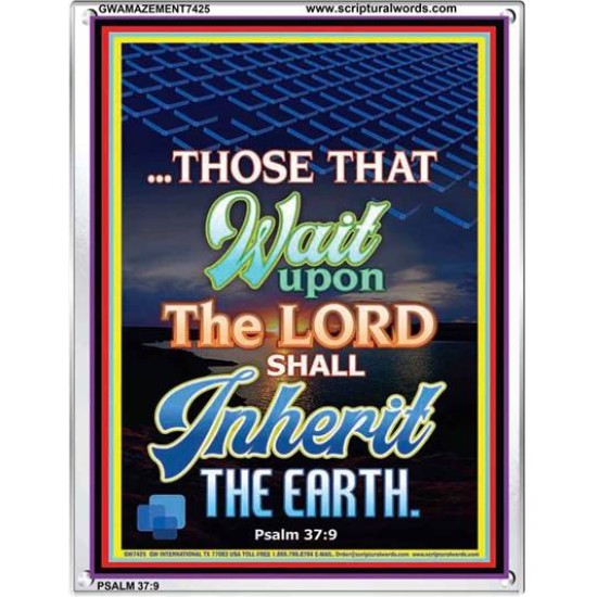 WAIT UPON THE LORD   Bible Verses Frame for Home   (GWAMAZEMENT7425)   