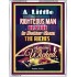 A RIGHTEOUS MAN   Bible Verses Framed for Home   (GWAMAZEMENT7426)   "24X32"