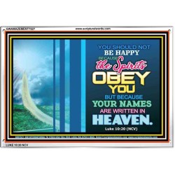 YOUR NAMES ARE WRITTEN IN HEAVEN   Christian Quote Framed   (GWAMAZEMENT7527)   "24X32"