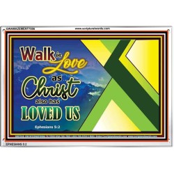 WALK IN LOVE   Custom Frame Inspiration Bible Verse   (GWAMAZEMENT7556)   "24X32"