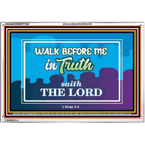 WALK IN TRUTH   Unique Bible Verse Framed   (GWAMAZEMENT7558)   