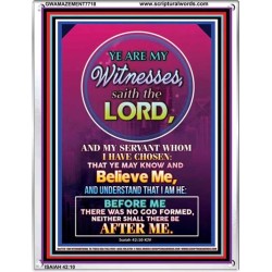 YE ARE MY WITNESSES   Custom Framed Bible Verse   (GWAMAZEMENT7718)   