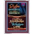 WISDOM A DEFENCE   Bible Verses Framed for Home   (GWAMAZEMENT7729)   "24X32"