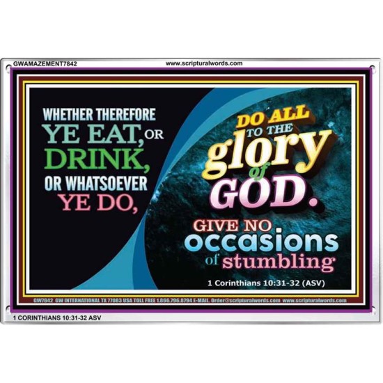 ALL THE GLORY OF GOD   Framed Scripture Art   (GWAMAZEMENT7842)   