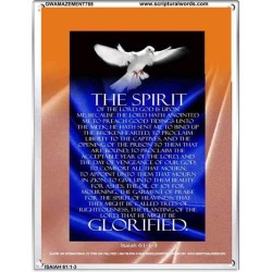 THE SPIRIT OF THE LORD DOETH MIGHTY THINGS   Framed Bible Verse   (GWAMAZEMENT788)   