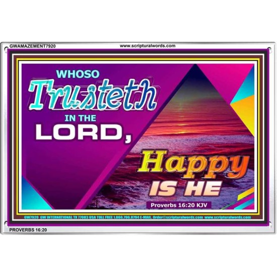 TRUST IN THE LORD   Framed Bedroom Wall Decoration   (GWAMAZEMENT7920)   