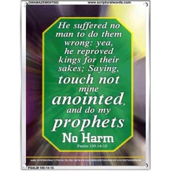 TOUCH NOT MINE ANOINTED   Bible Verse Wall Art Frame   (GWAMAZEMENT802)   "24X32"