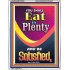 YOU SHALL EAT IN PLENTY   Inspirational Bible Verse Framed   (GWAMAZEMENT8030)   "24X32"