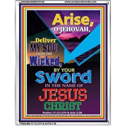 ARISE O JEHOVAH   Biblical Art Acrylic Glass Frame   (GWAMAZEMENT8152)   