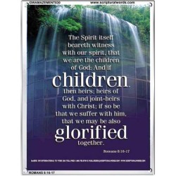 WE ARE THE CHILDREN OF GOD   Scriptural Portrait Acrylic Glass Frame   (GWAMAZEMENT830)   "24X32"