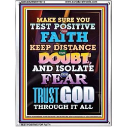 TRUST GOD AT ALL TIMES   Biblical Paintings Acrylic Glass Frame   (GWAMAZEMENT8415)   "24X32"