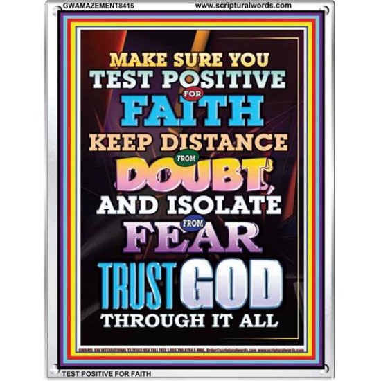 TRUST GOD AT ALL TIMES   Biblical Paintings Acrylic Glass Frame   (GWAMAZEMENT8415)   