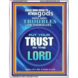 TRUST IN THE LORD   Framed Bible Verse   (GWAMAZEMENT8573)   "24X32"