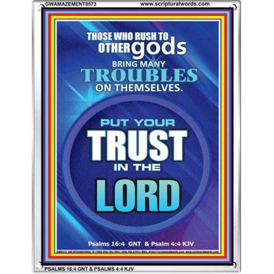 TRUST IN THE LORD   Framed Bible Verse   (GWAMAZEMENT8573)   