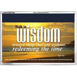 WALK IN WISDOM   Bible Verse Wall Art   (GWAMAZEMENT865)   "24X32"